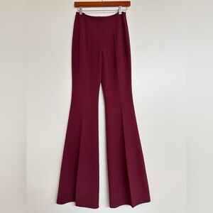 Michael Kors Collection Maroon Burgundy Wool Trousers 0 $1,190